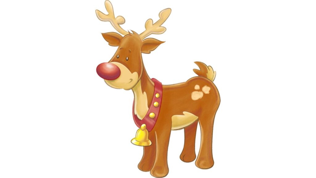 A carton version of Rudolph the Reindeer